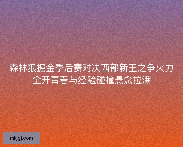 森林狼掘金季后赛对决西部新王之争火力全开青春与经验碰撞悬念拉满